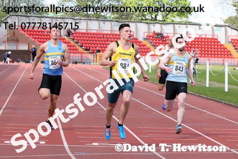 Senior mens 100 metres, North Eastern Track and Field Champs, Gateshead Stadium. Photo: David T. Hewitson/Sports for All Pics